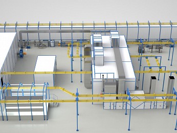 Линия автоматической окраски мостов для автомобильного завода
